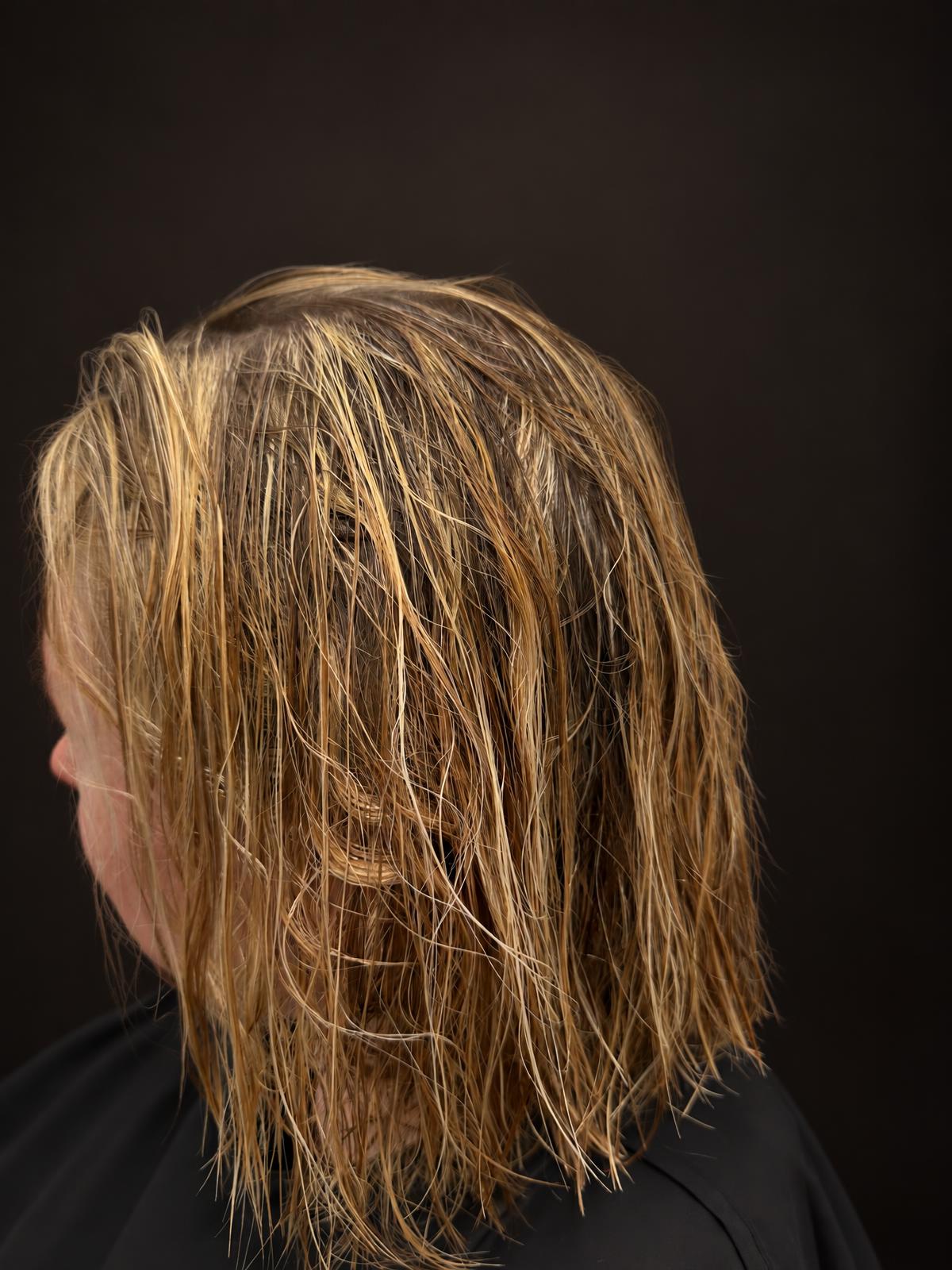 Von Blond zu Kupfer – vorher
